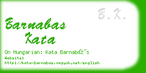 barnabas kata business card